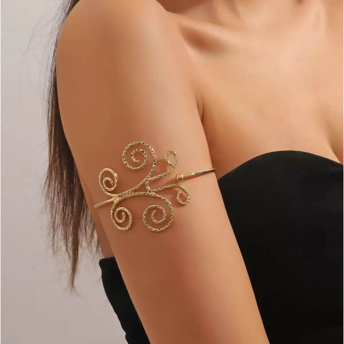Gold scrollwork upper arm cuff wholesale