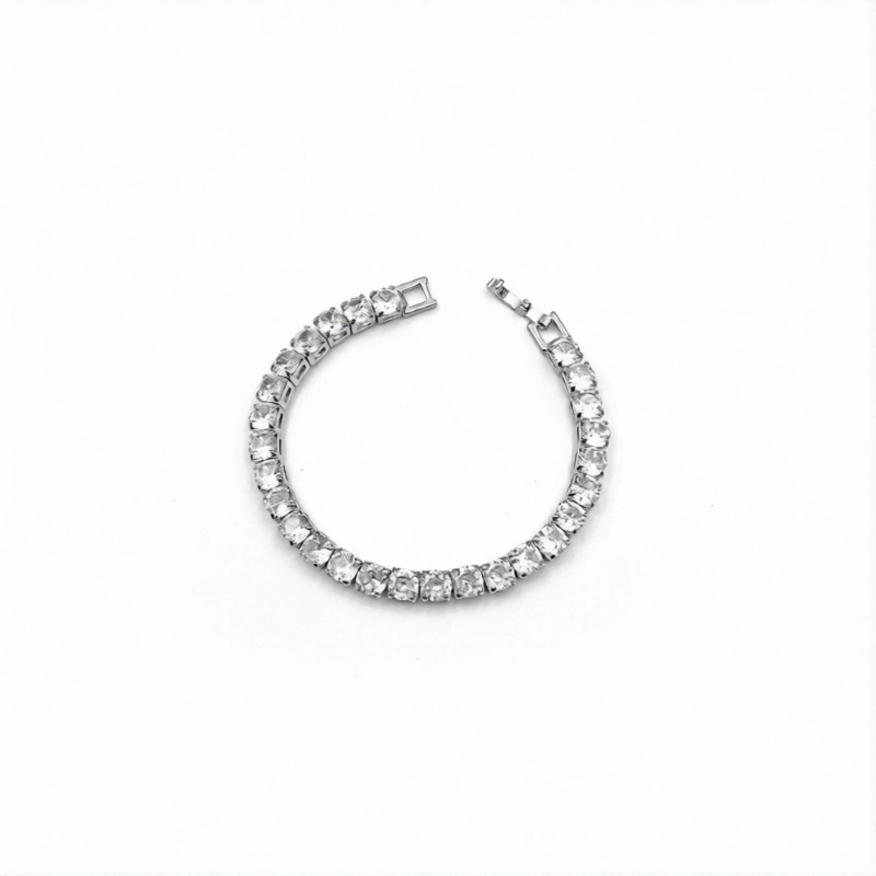 Crystal Tennis Bracelet Silver wholesale product image