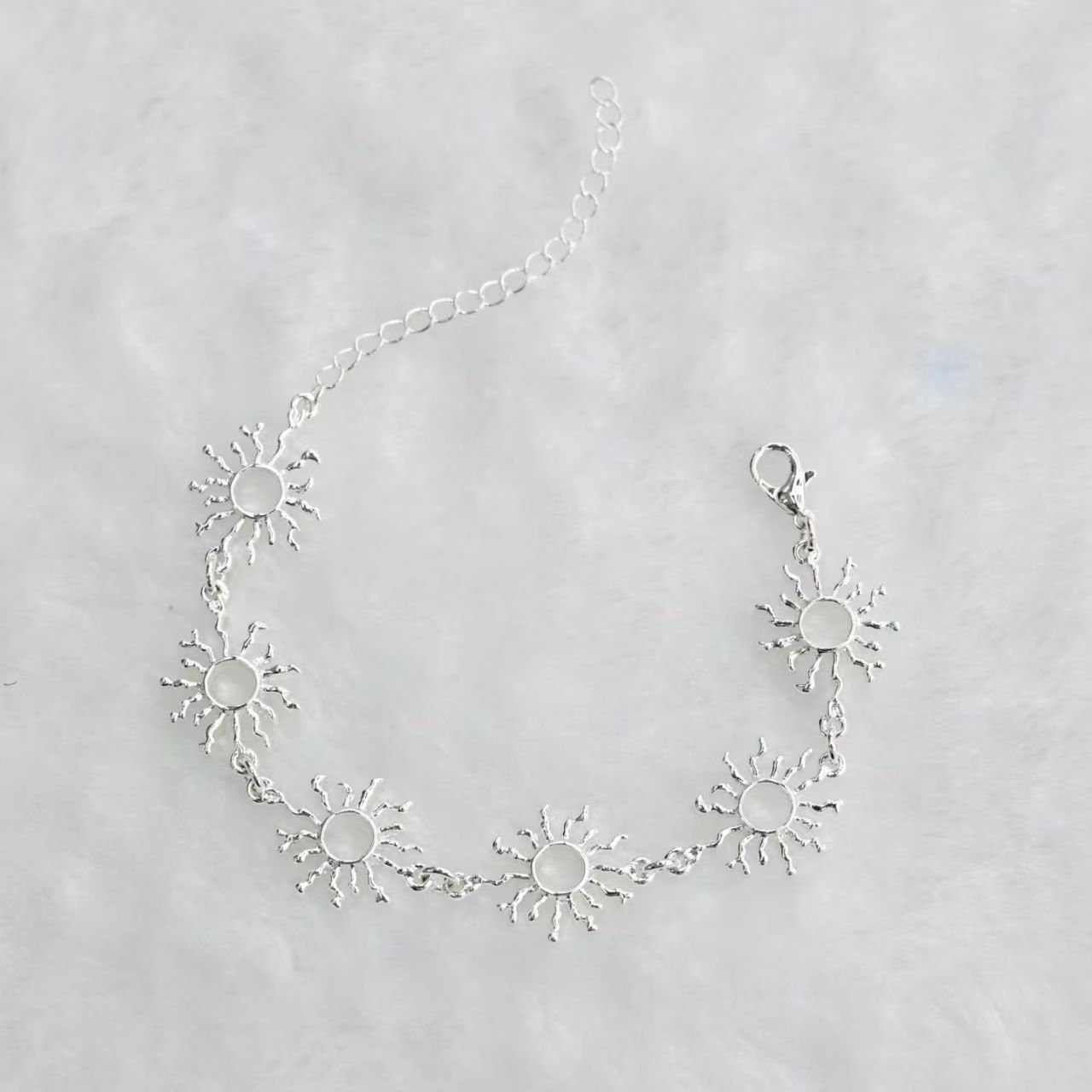 Gold Silver Sun Charm Chain Bracelet 025 wholesale product image