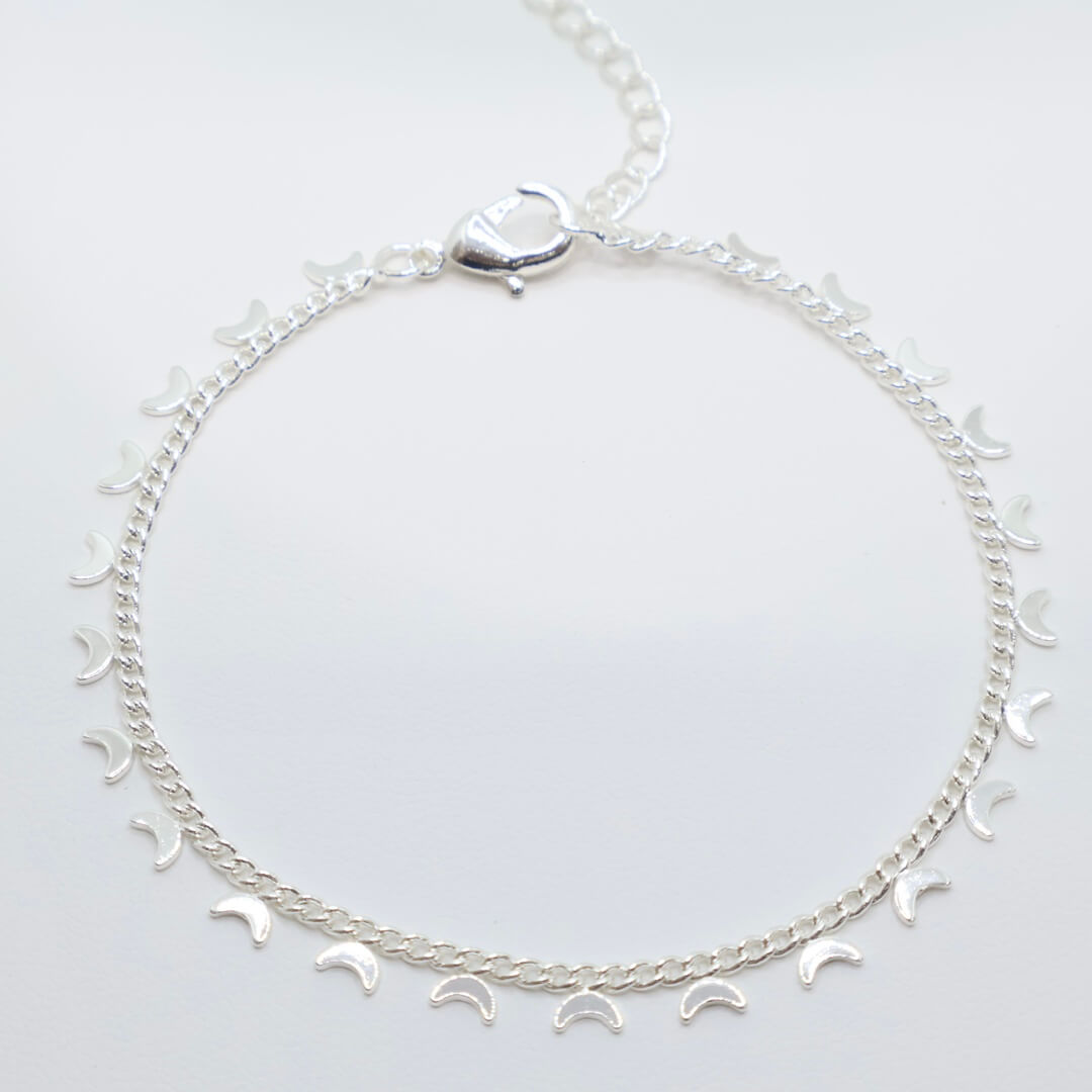 Silver Moon Charm Chain Bracelet wholesale product image