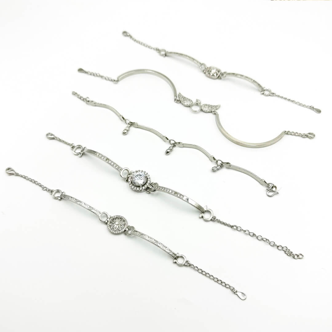 Silver vintage charm bracelets wholesale template image