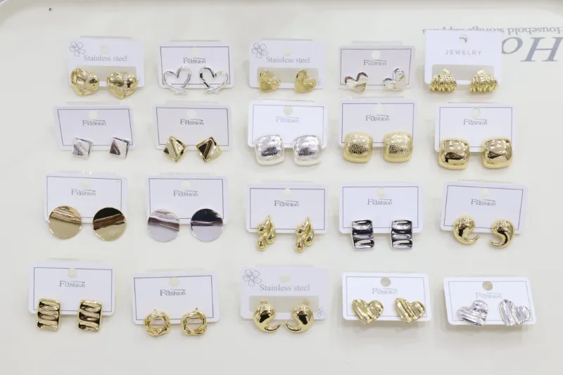 Pearl rose hoop stud earrings for wholesale jewelry buyers