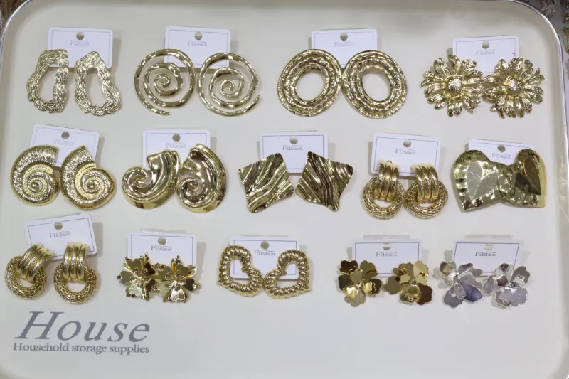 Clear acrylic hoop earrings assortment for wholesale jewelry buyers