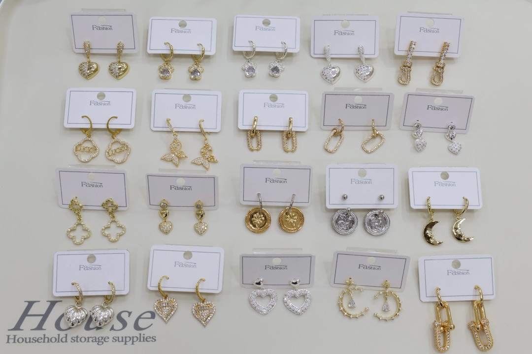 Heart Moon Crystal Earrings wholesale product image
