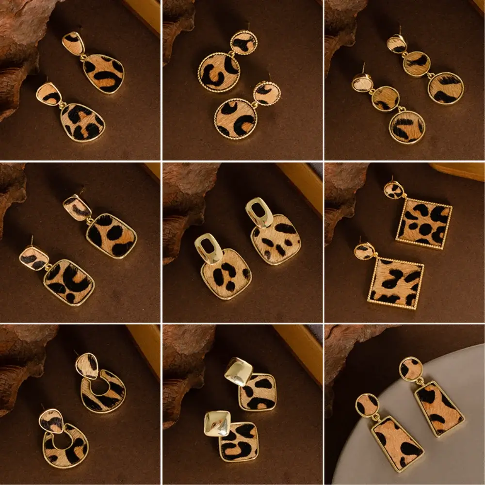 Leopard Print Drop Earrings wholesale product image