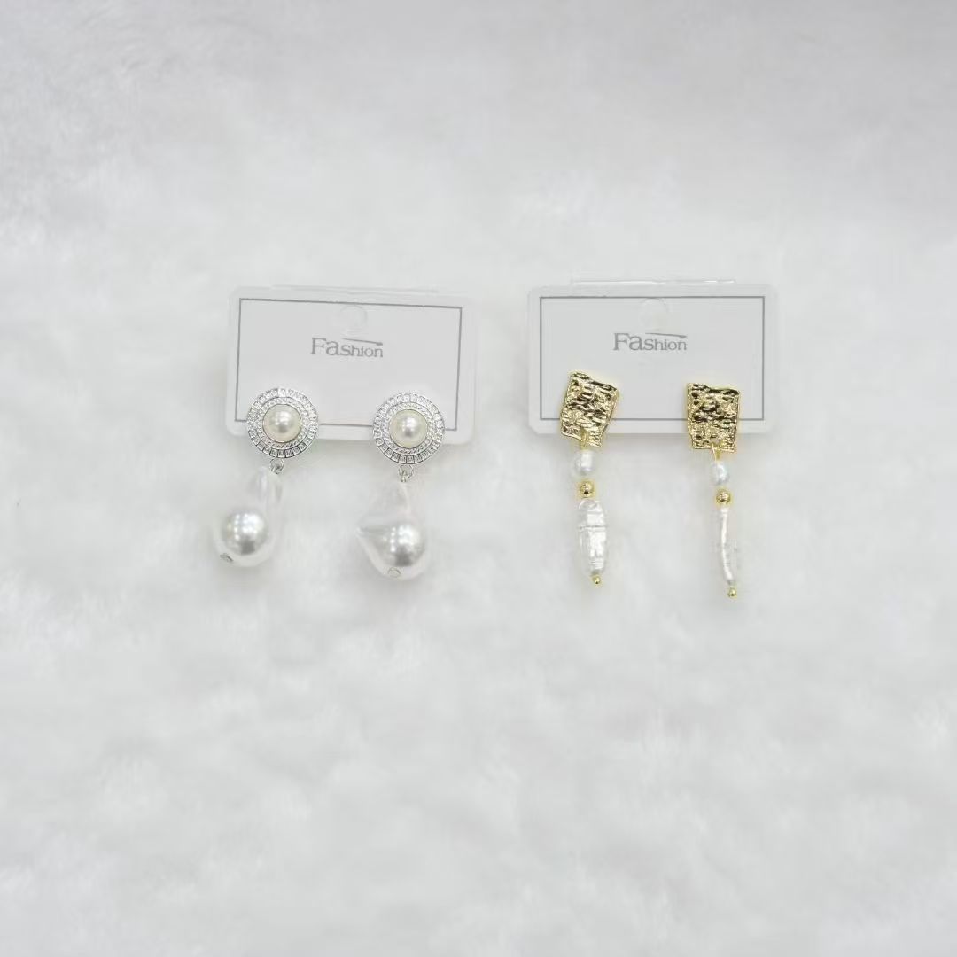 Pearl Drop Earrings Two Style wholesale product image